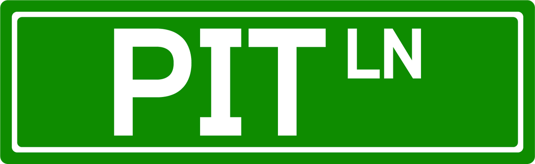 Pit Ln - Street Sign