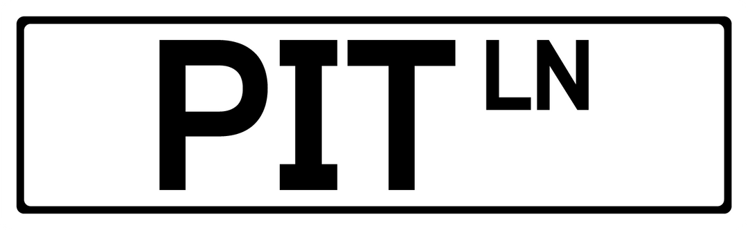 Pit Ln - Street Sign