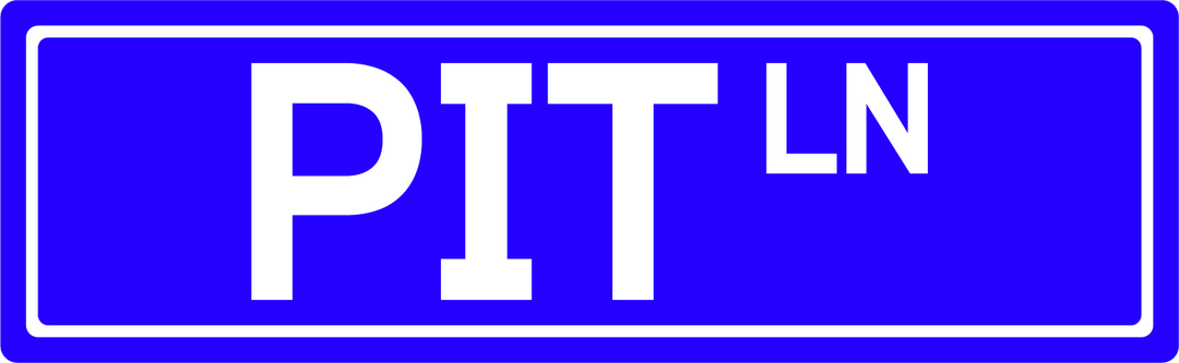 Pit Ln - Street Sign