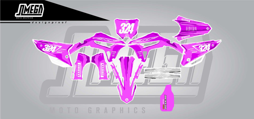 Pink Honda CRF sticker Kit