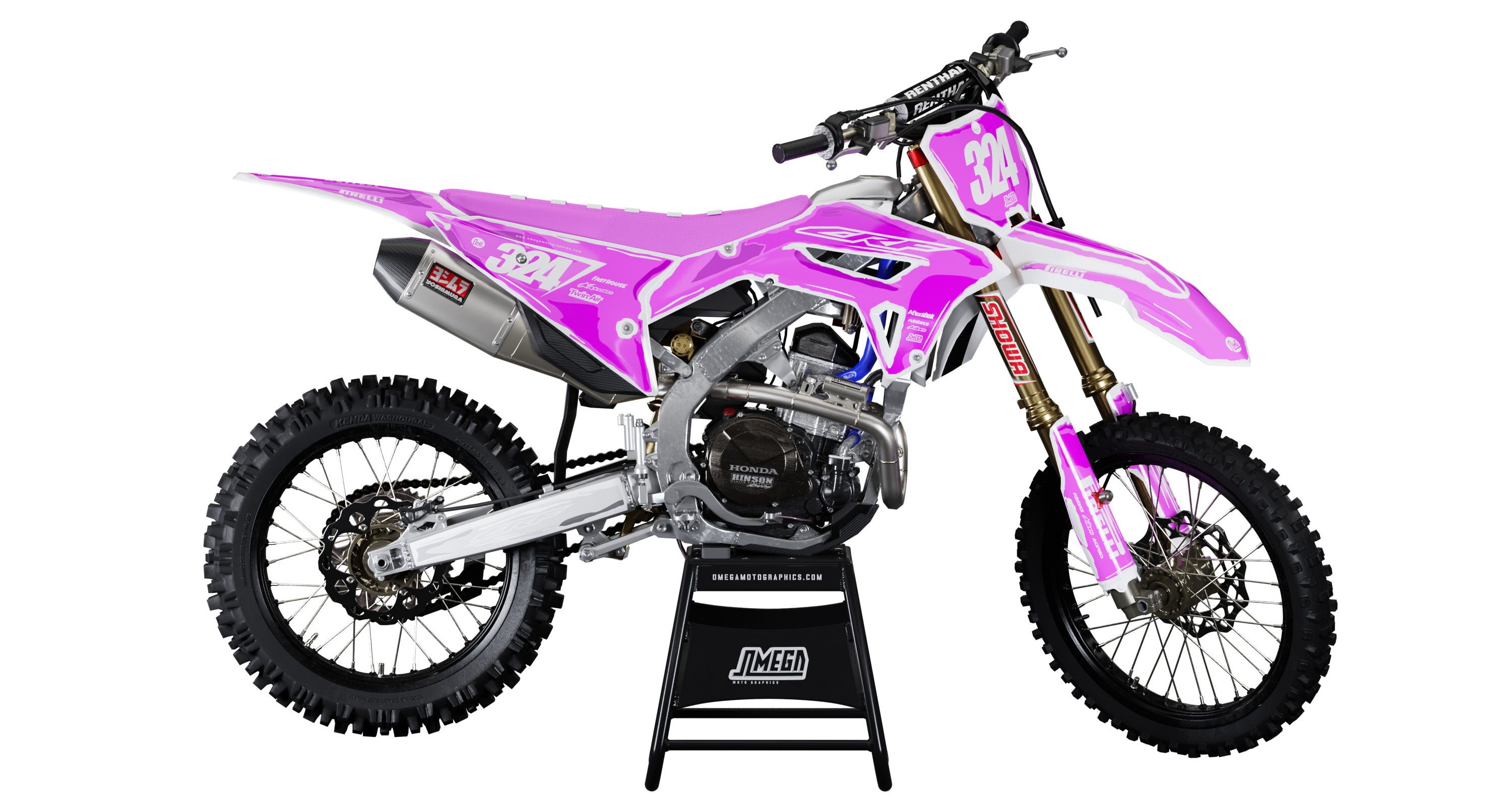 Pink Manga Graphics Kit | Omega Moto Graphics