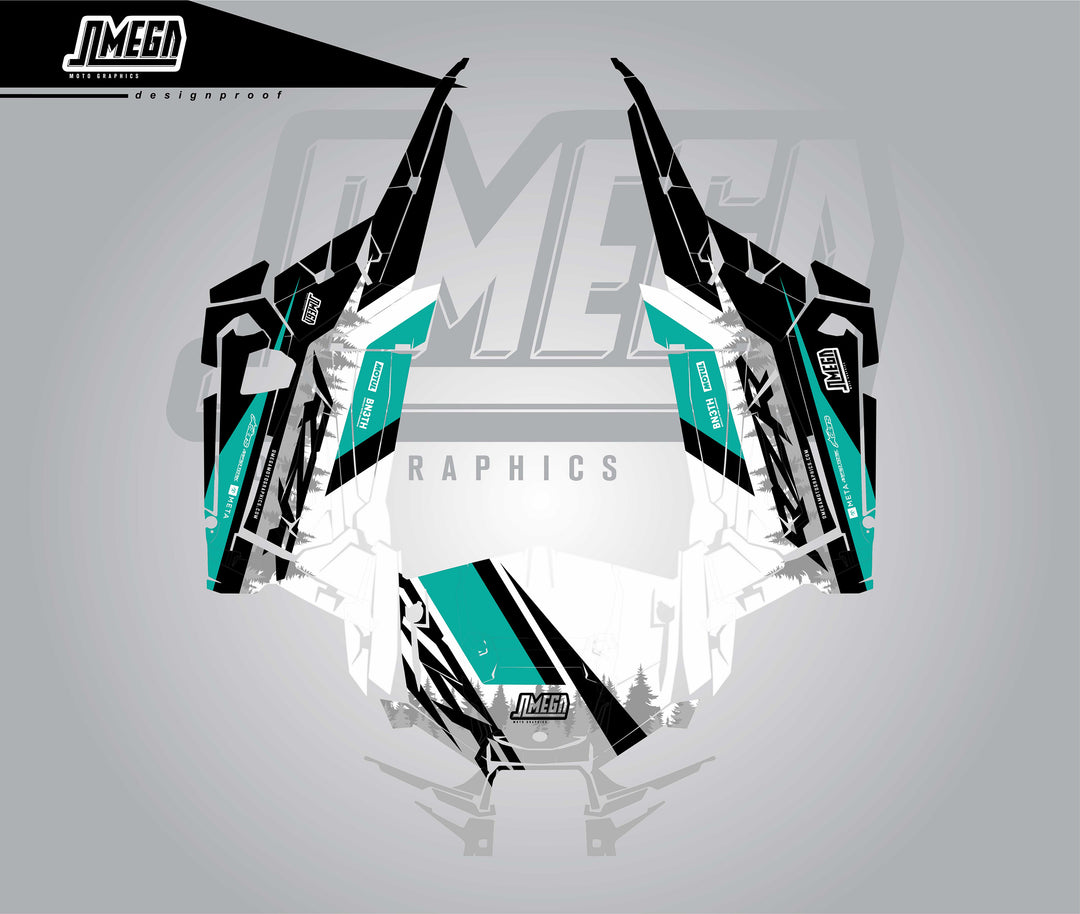 Polaris RZR Green Graphics Kit