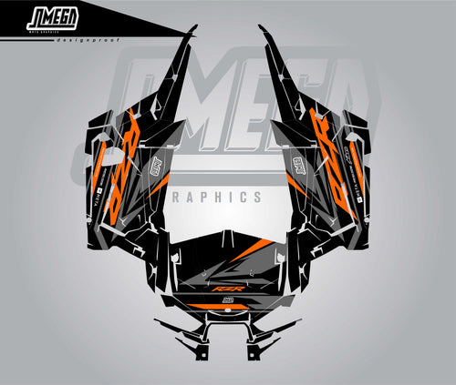 Polaris RZR Orange Graphics Kit