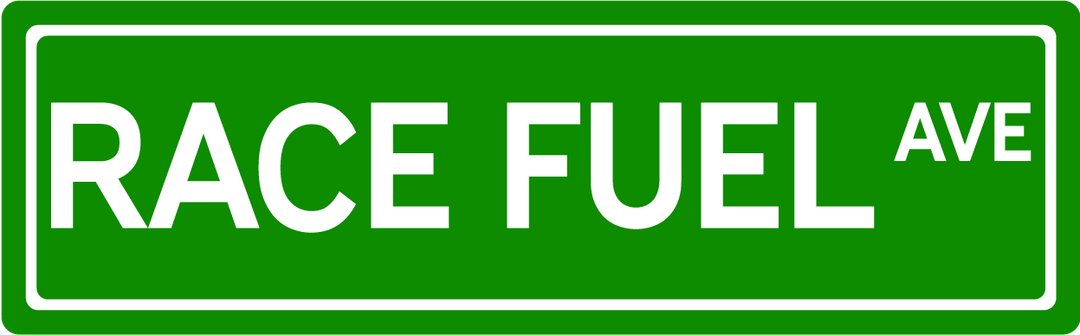 Race Fuel Ave - Street Sign