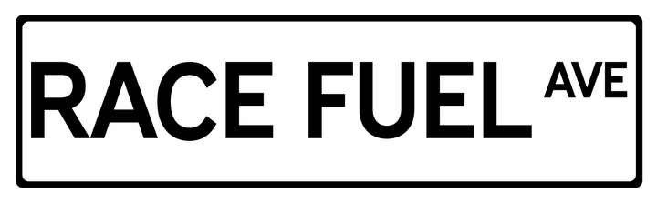 Race Fuel Ave - Street Sign