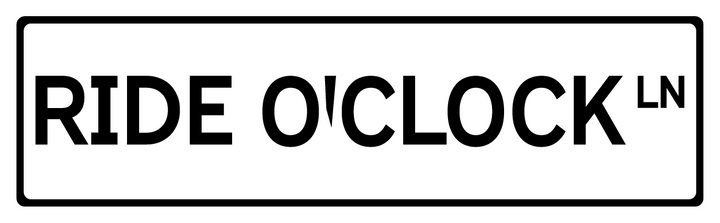 Ride O'Clock Ln - Street Sign