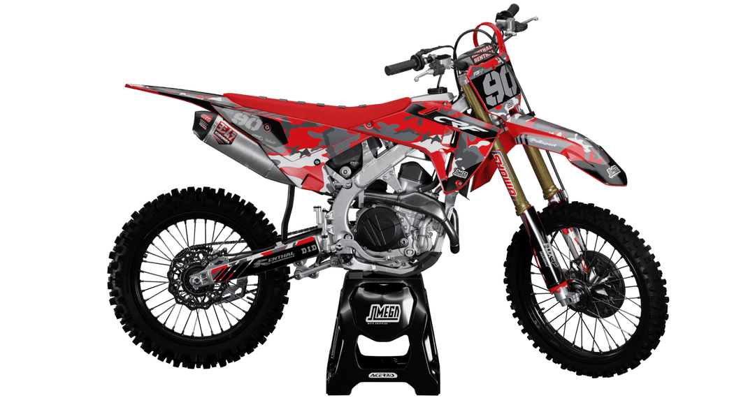 Red Rider Graphics Red Camo Graphics Kit | MX Graphics β Omega Moto Graphics