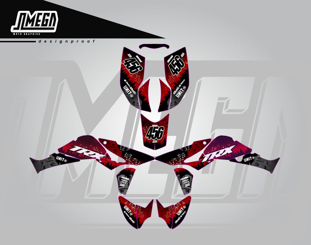 Red Death Star Quad Graphics Kit | ATV Graphics Kit – Omega Moto Graphics