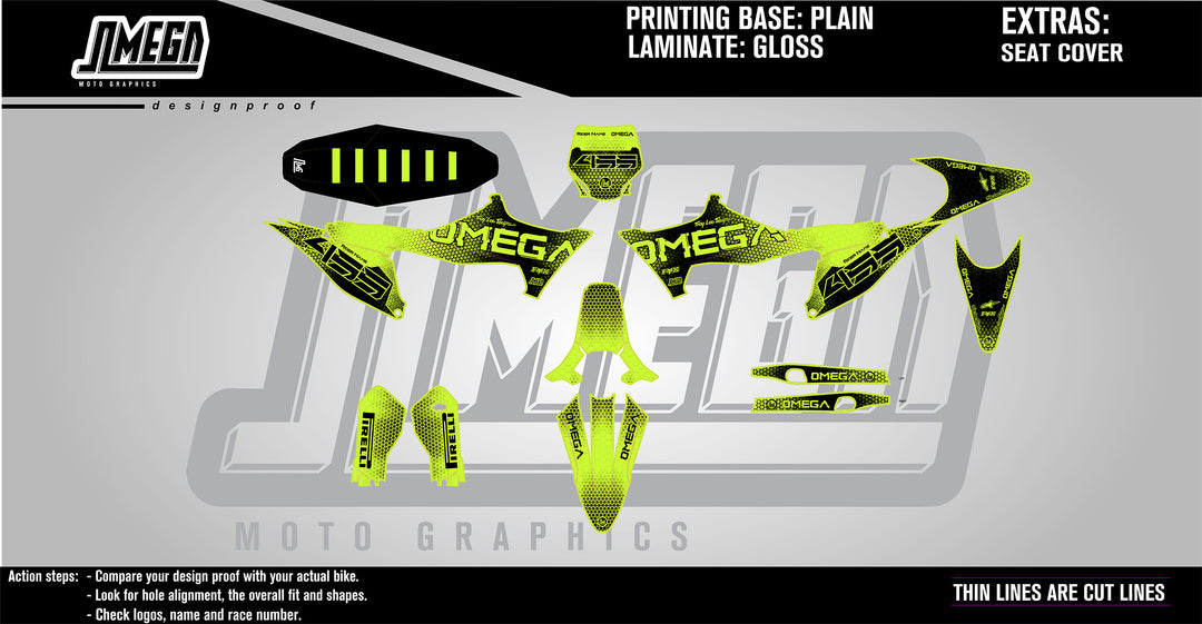 Neon Hexagons Graphics Kit