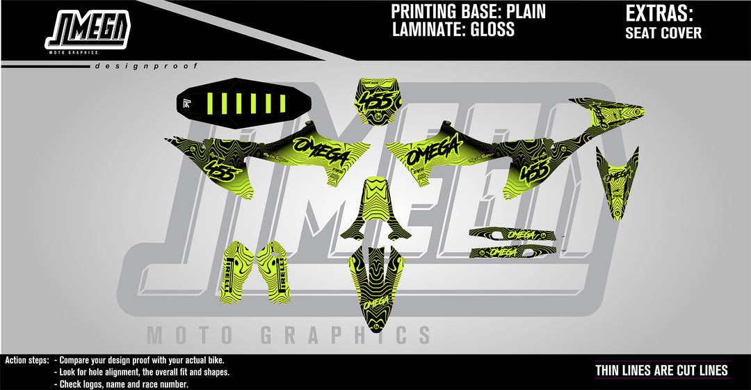 Neon Topo Graphics Kit