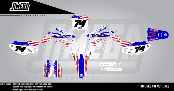 4th of July Inspired Graphics kit for Dirt bikes