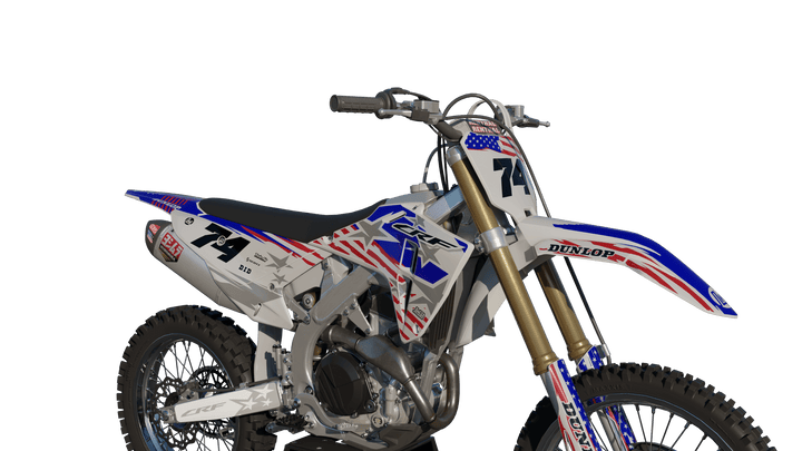 American flag dirt bike graphics kit for Honda CRF
