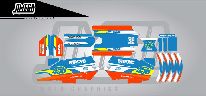 Staycyc Retro Graphics Kit | Dirt Bike Stickers – Omega Moto Graphics
