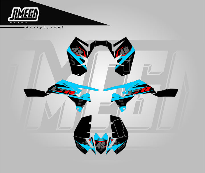 Suzuki LTZ Super Blue Quad Graphics Kit