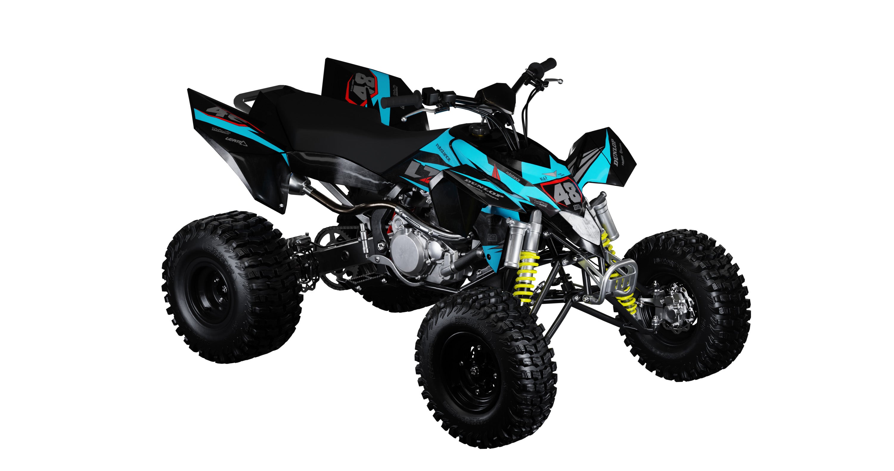 Super Blue Quad Graphics Kit | Quad & ATV Stickers – Omega Moto Graphics