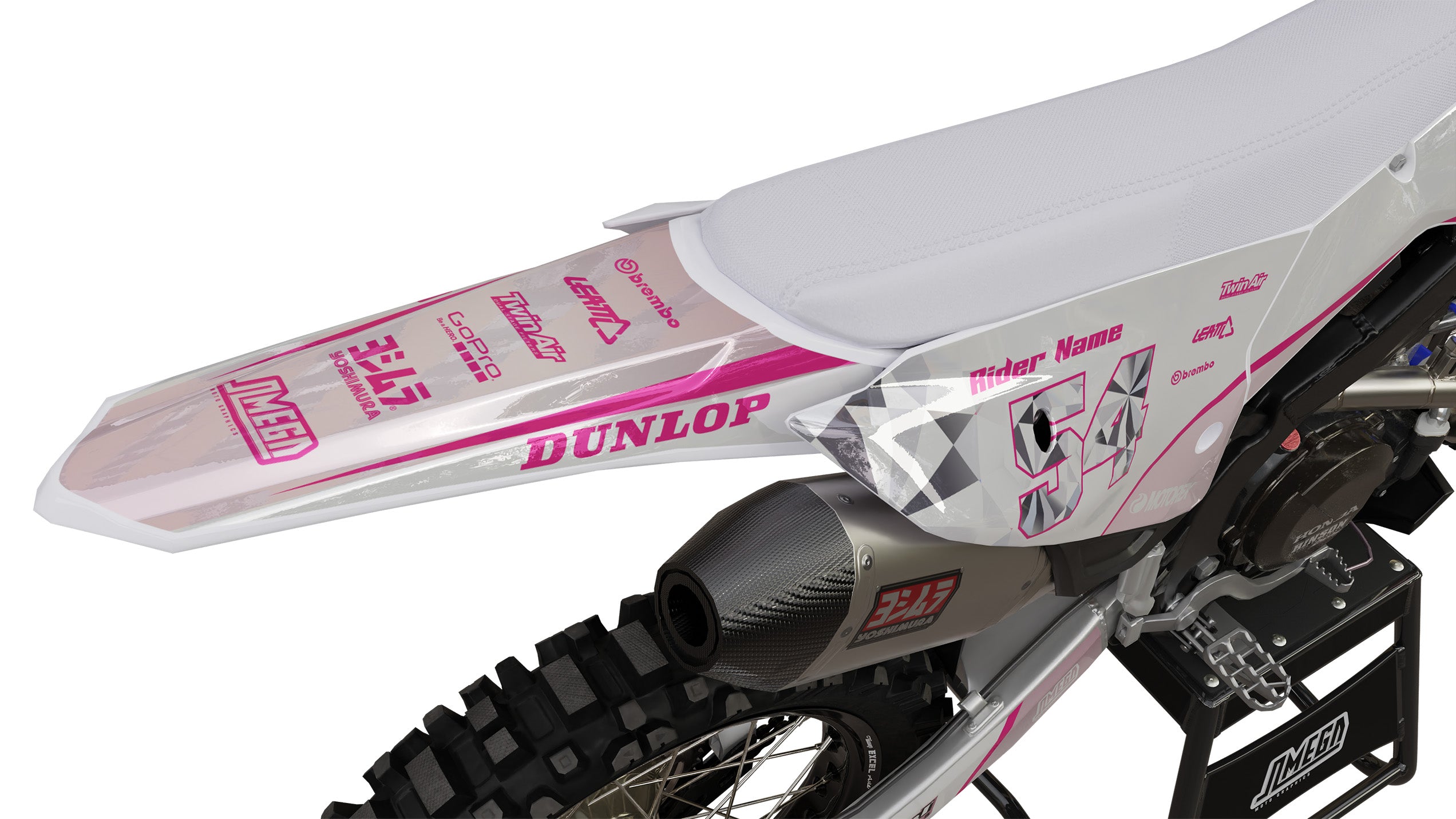 Pink Tiffany Graphics Kit | Dirt Bike Stickers – Omega Moto Graphics
