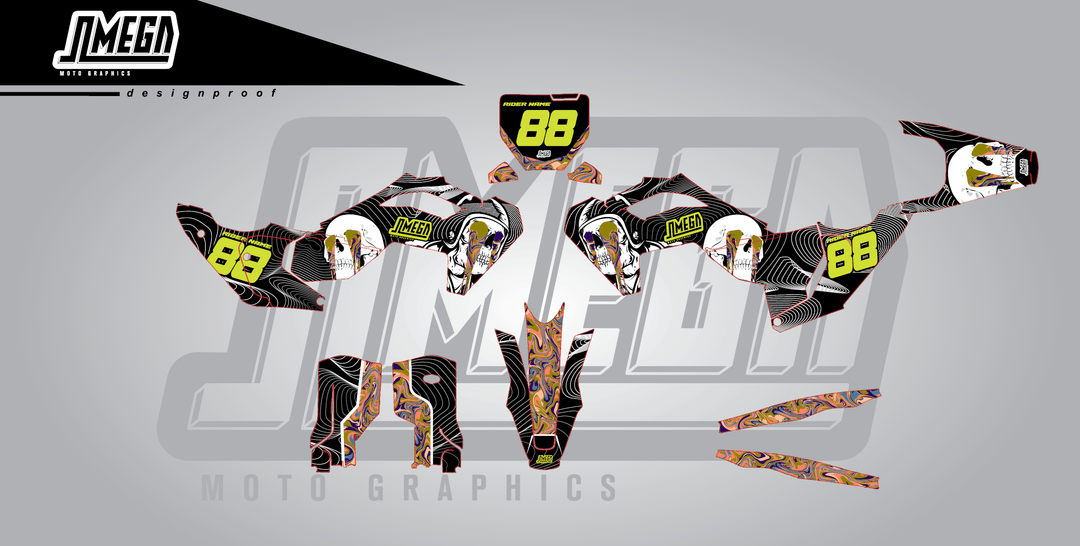 Topo Skulls Graphics Kit