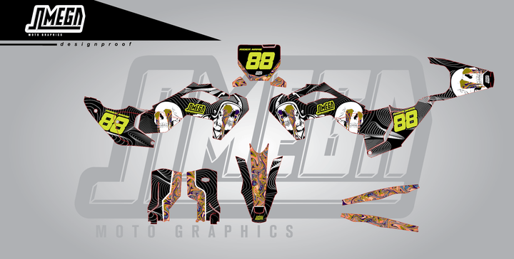 Topo Skulls Graphics Kit