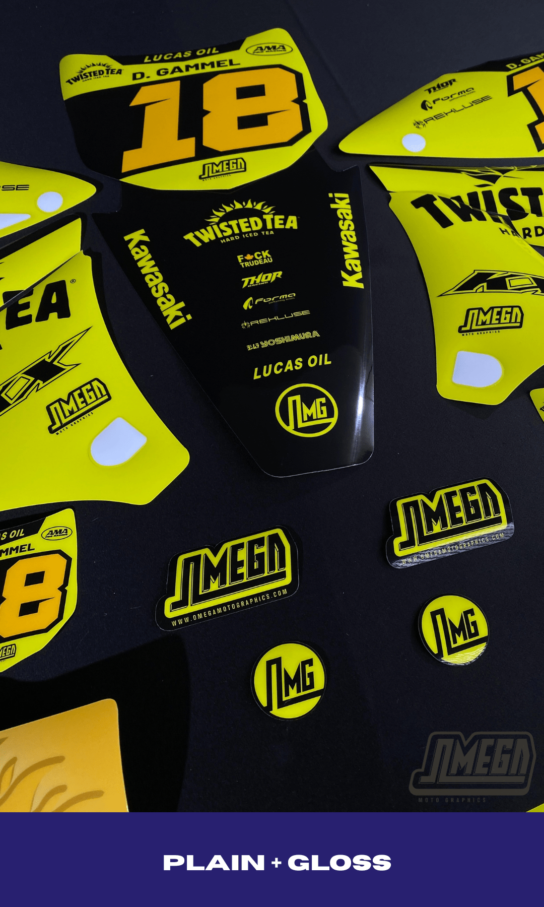 Twisted Tea Replica Graphics Kit | Dirt Bike Decals – Omega Moto Twisted Tea Replica Graphics Kit | Dirt Bike Decals – Omega Moto