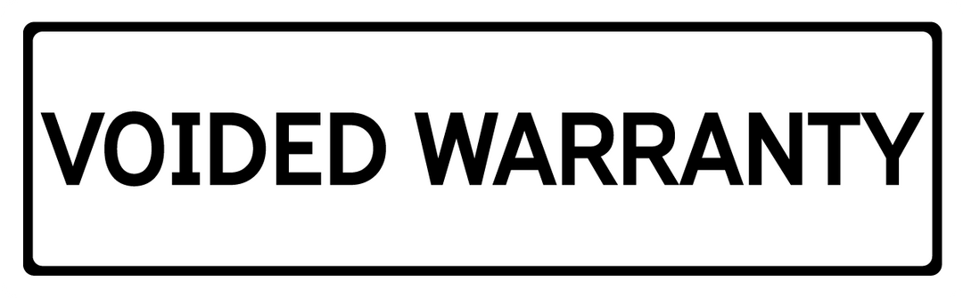 Voided Warranty - Street Sign