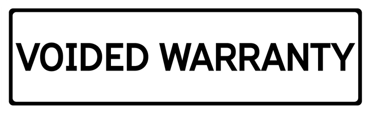 Voided Warranty - Street Sign