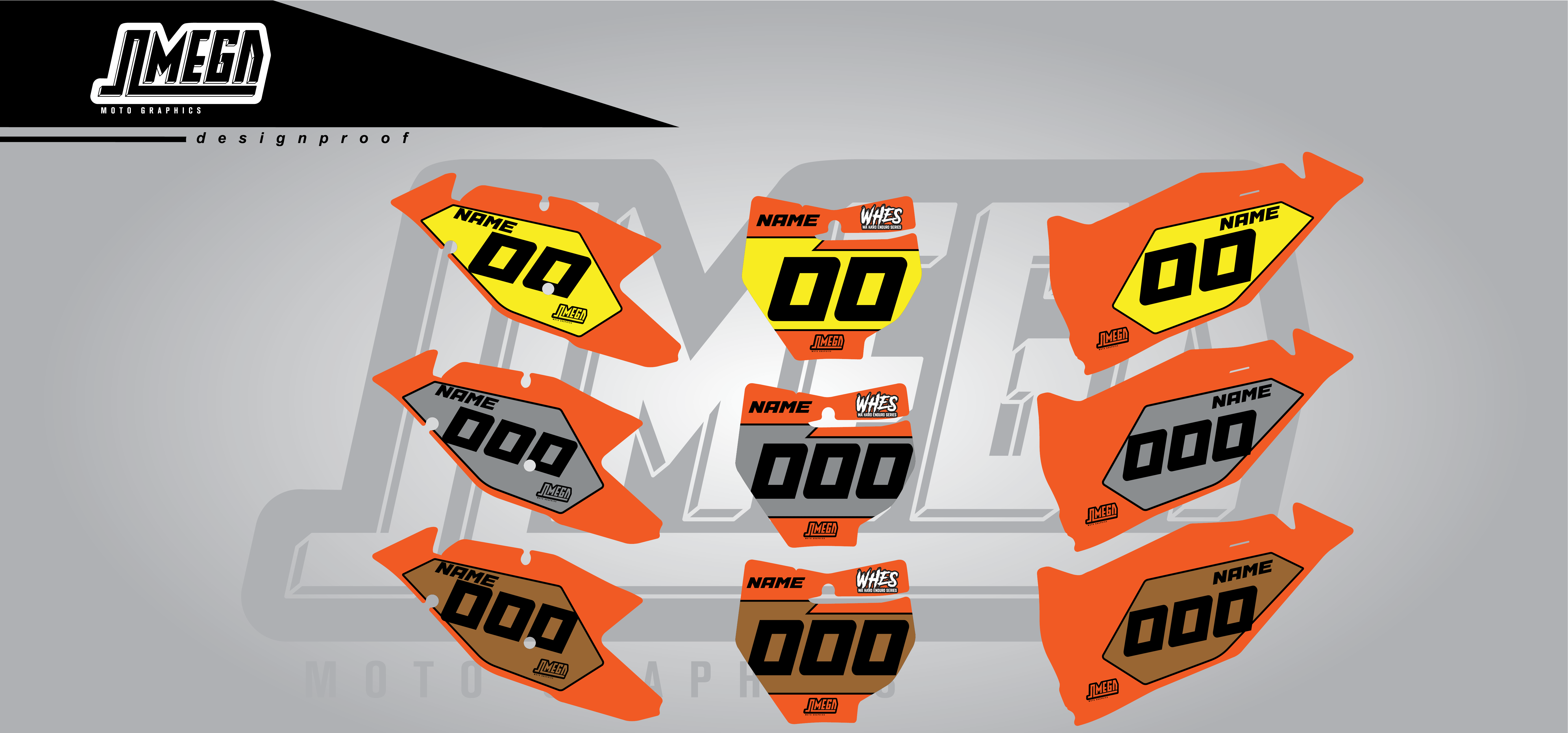 WHES Enduro Number Plates | Omega Moto Graphics
