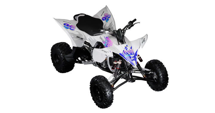 YFZ White Retro Quad Decal Kit