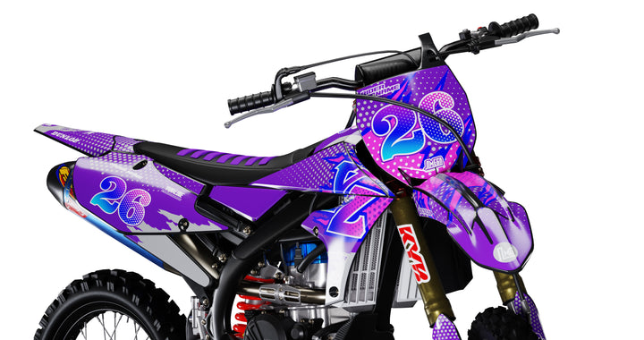 Yamaha Purple Retro Graphics Kit