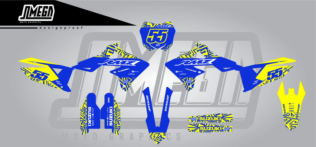 Suzuki Yellow Radix Graphics Kit