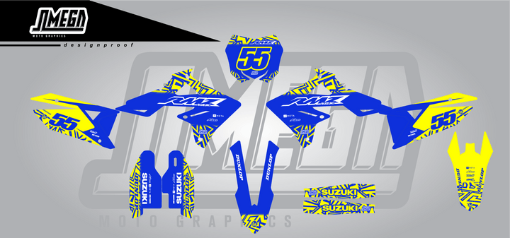 Suzuki Yellow Radix Graphics Kit
