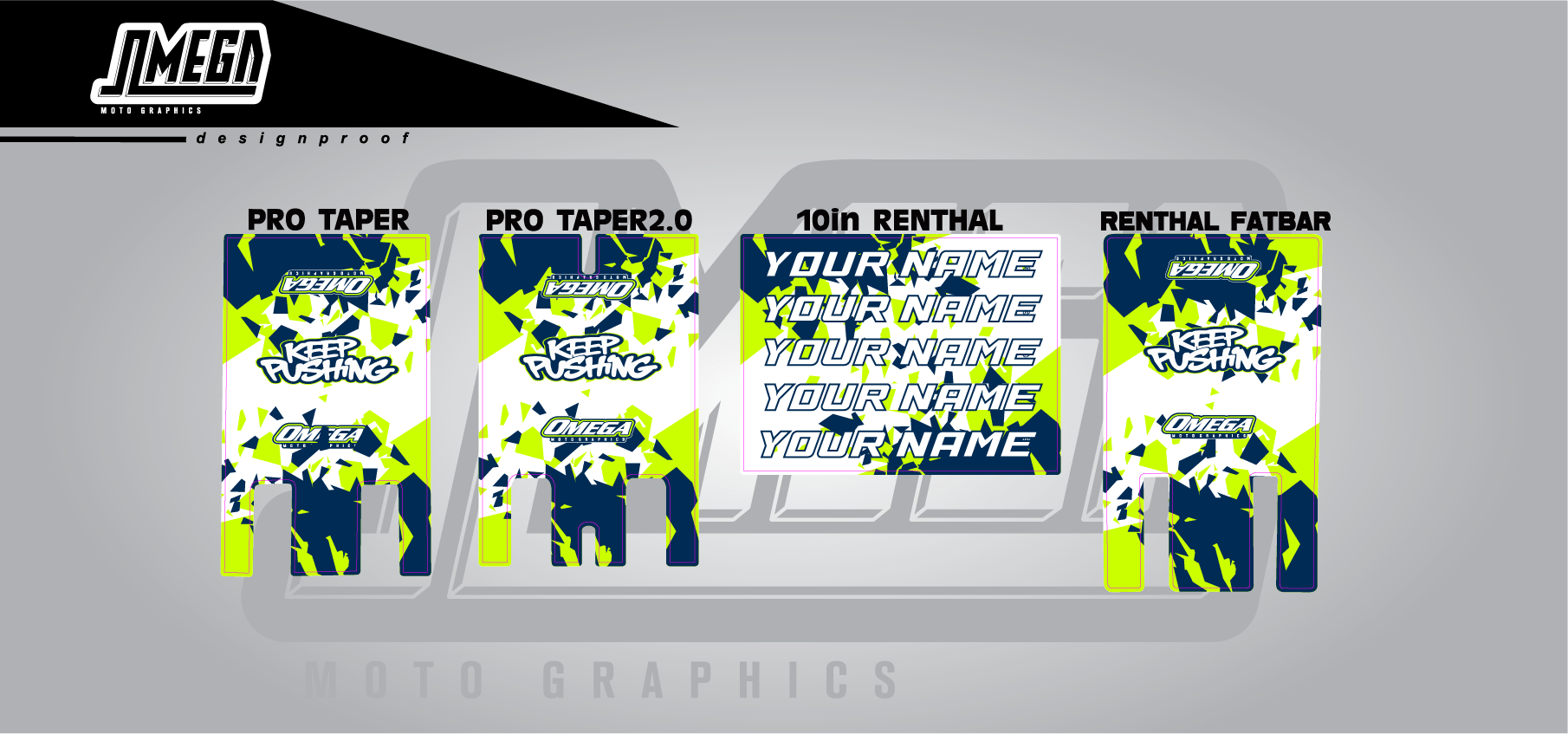 Braaap Block Bar Pad Sticker | Handlebar Pad Wrap – Omega Moto Graphics