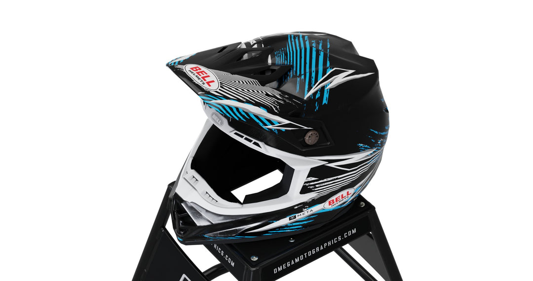 dirt bike helmet with mohawk sticker Revel Helmet Graphics