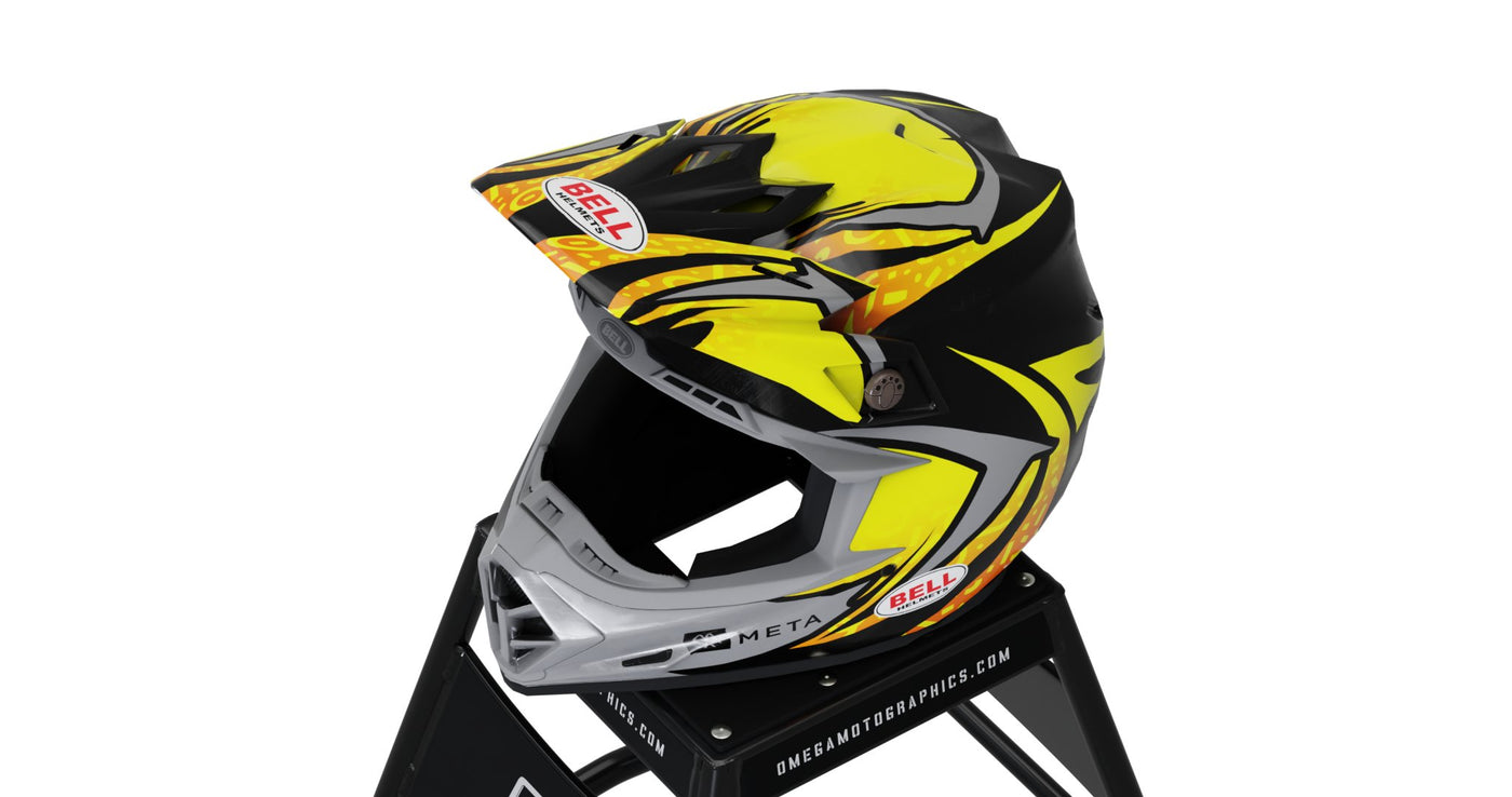 Comic Yellow Helmet Graphics