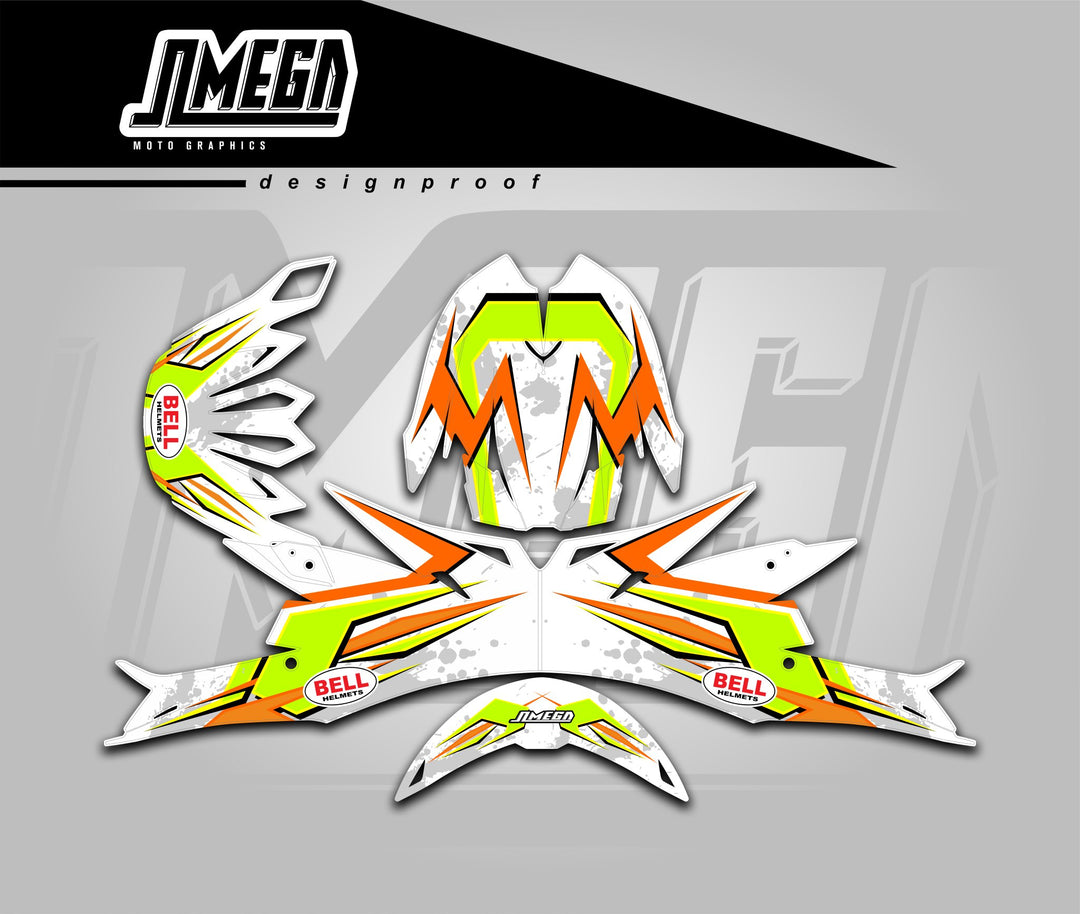 bike graphics helmet wrap Neon Helmet Graphics