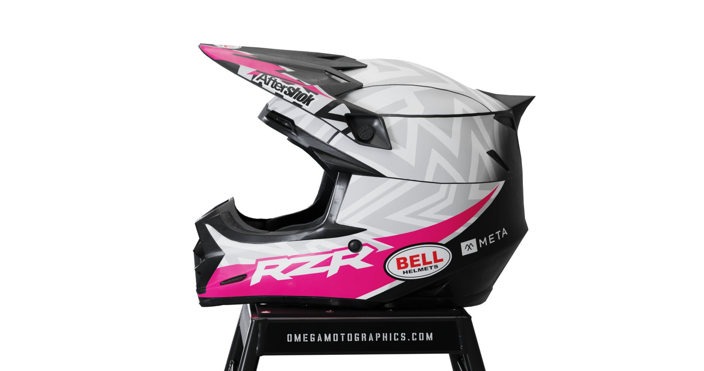 Clean Pink Helmet Graphics