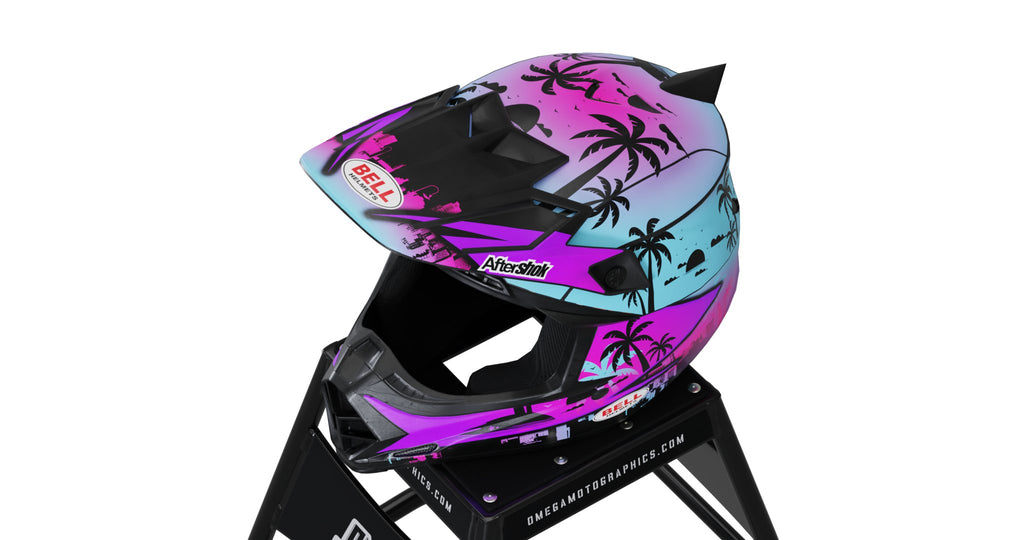anime dirt bike helmet rap Miami Vice Helmet Graphics