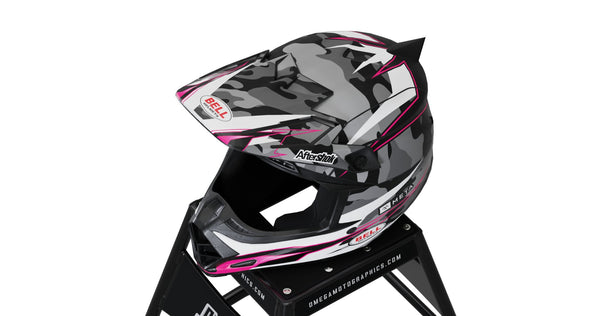 Pink Lines Helmet Graphics – Omega Moto Graphics