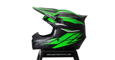 Green Lines Helmet Graphics