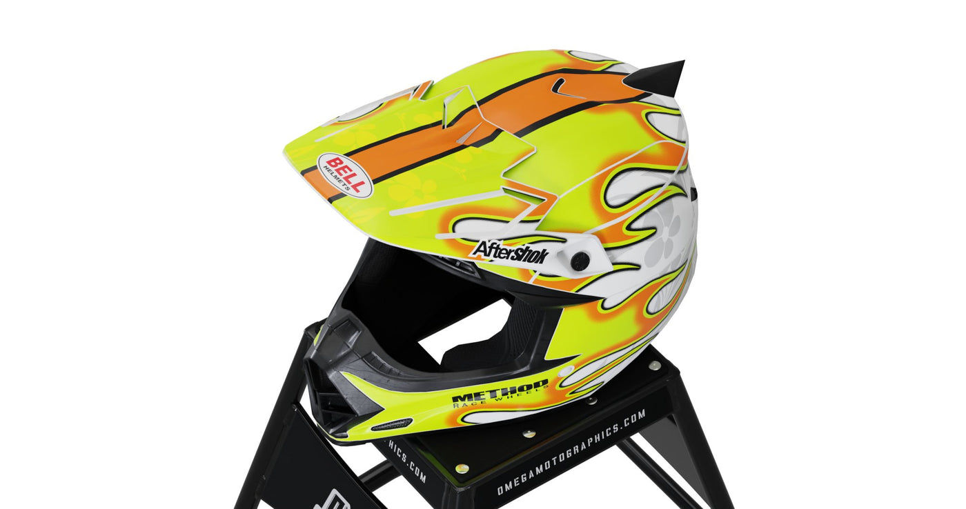 Neon Flames Helmet Graphics