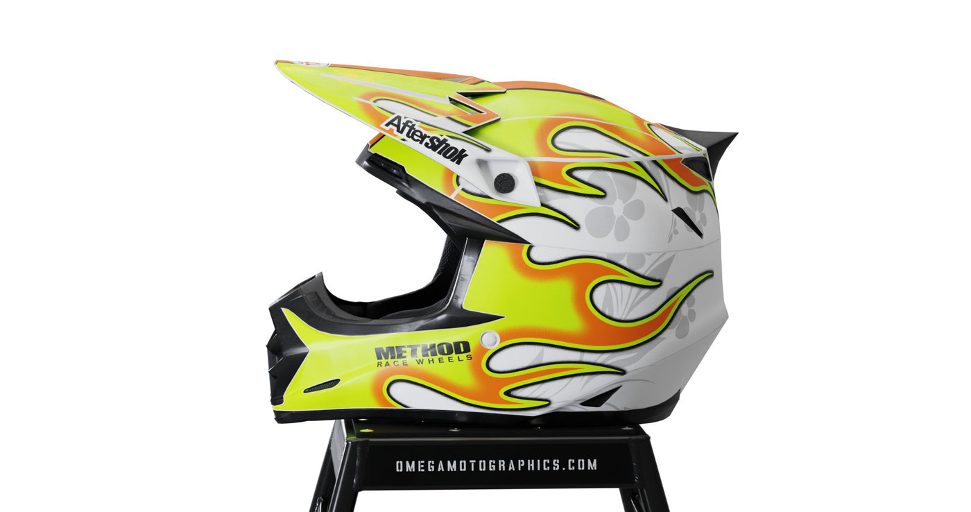 Neon Flames Helmet Graphics