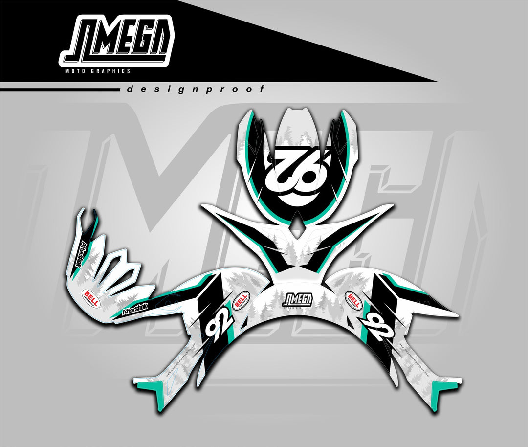 Race Engine Hat Raphics Racing Lines Helmet Graphics – Omega Moto Graphics