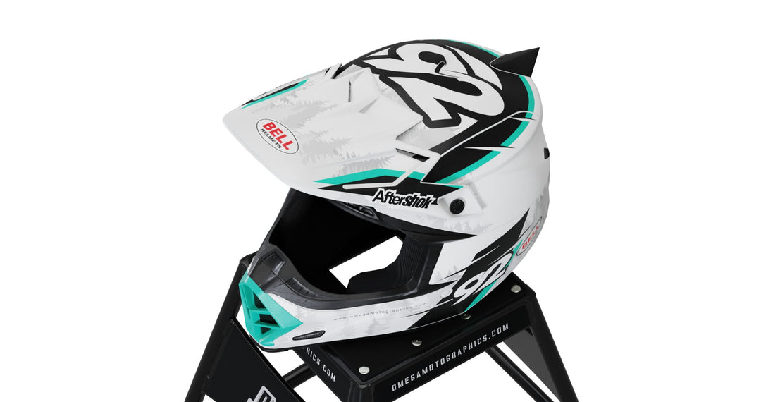 color line design motorcycle helmet Racing Lines Helmet Graphics