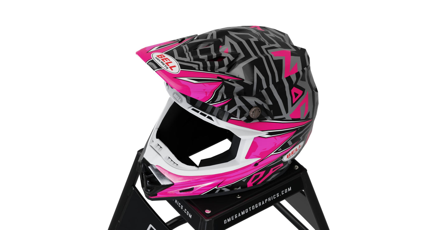 Pink Revel Helmet Graphics