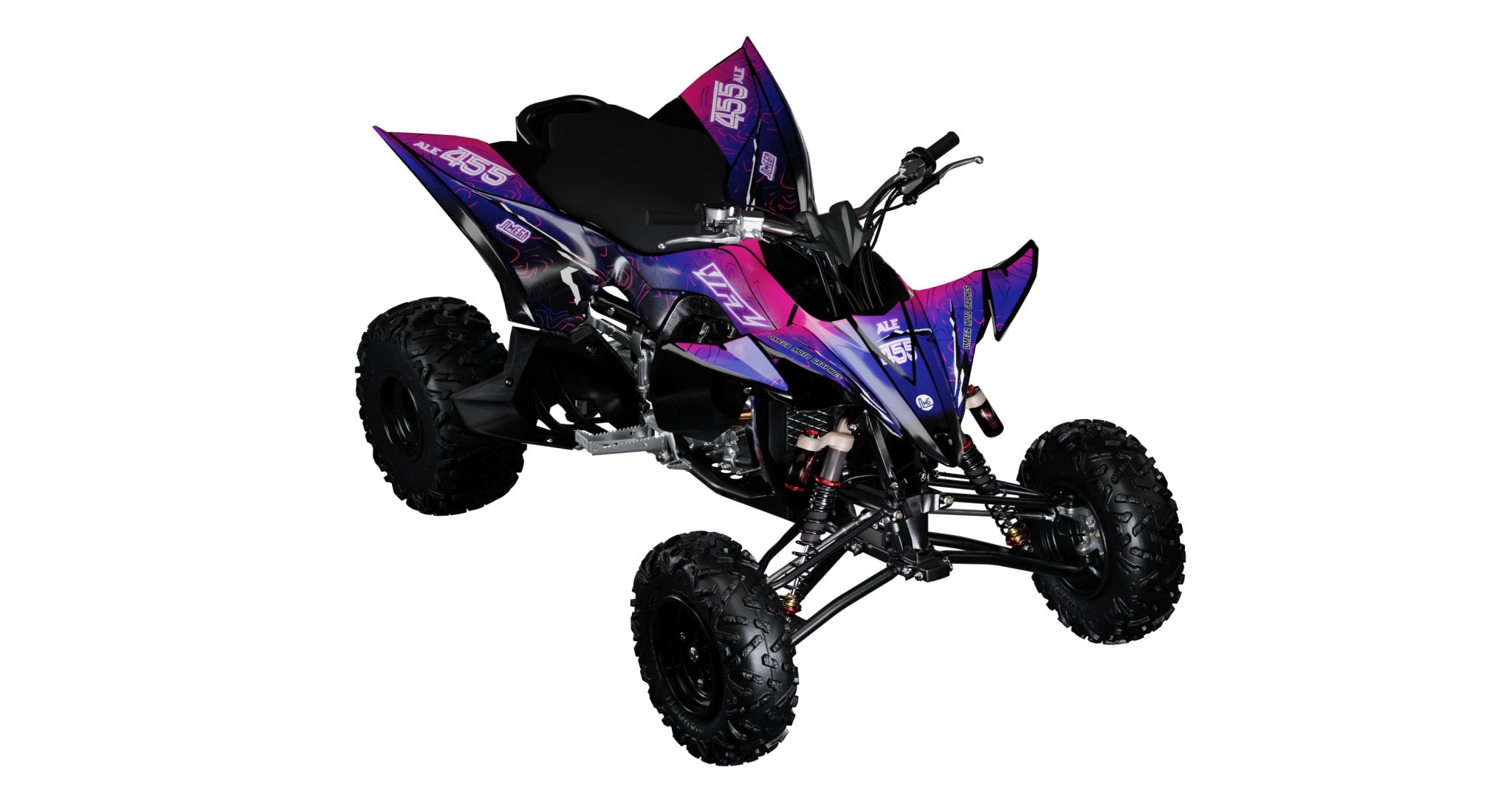 Blue Ale Quad Graphics Kit | ATV Graphics Kit – Omega Moto Graphics