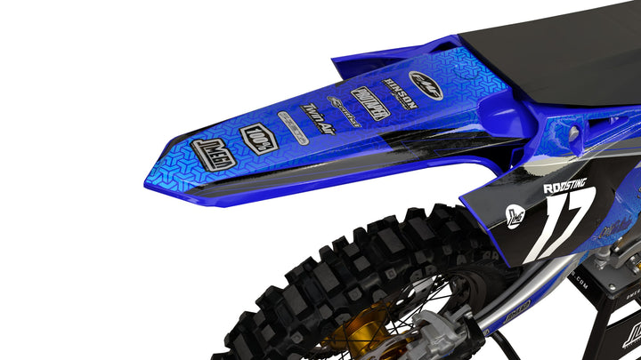Blue Geometric YZ decal kit rear view