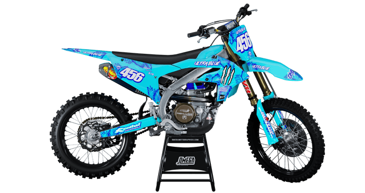 Motorcycle Monster Graphics Ultra Blue Monster Graphics kit | MX Graphics – Omega Moto Graphics