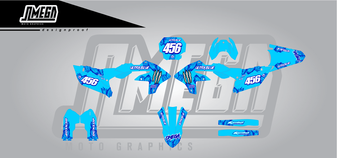 Ultra Blue Monster Graphics kit