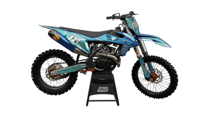 Blue Teal Metal Graphics Kit