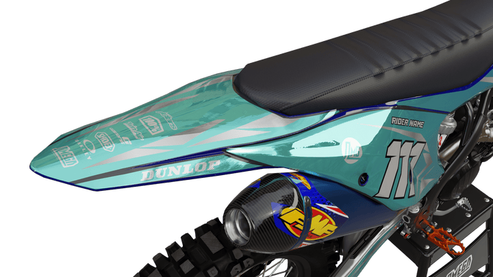 Blue Teal Metal Graphics Kit