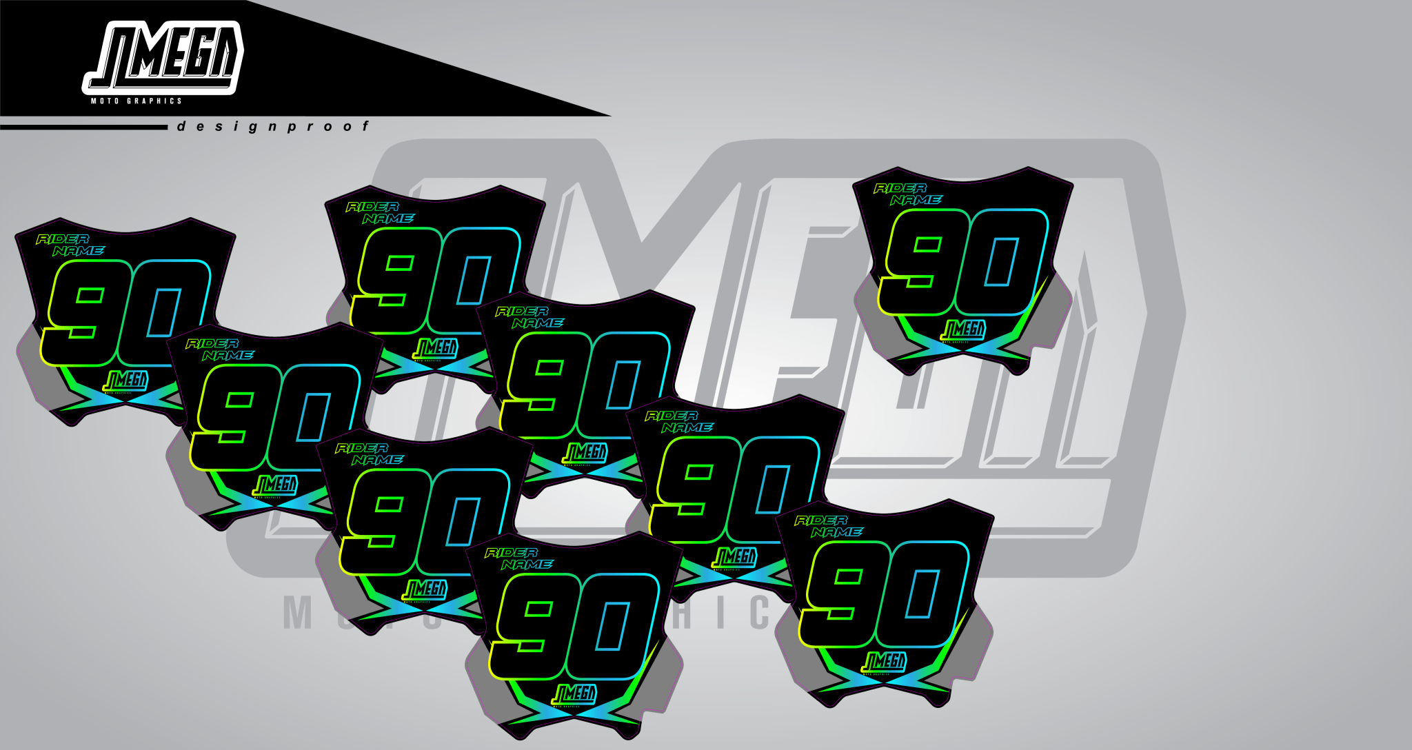 Bright Mini Plates | Mini Number Plates – Omega Moto Graphics